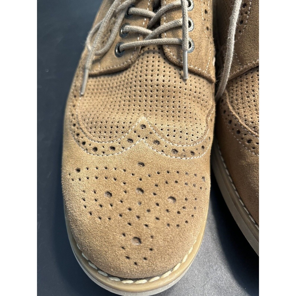 Johnston & Murphy Wingtip Dress Shoes Suede Brown Leather Lace Up Men’s 8M - Picture 13 of 16